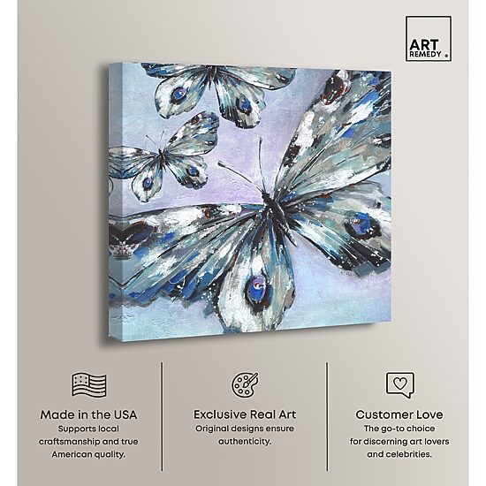 ART REMEDY® "Butterfly Trio" Giclee Animals Canvas Art