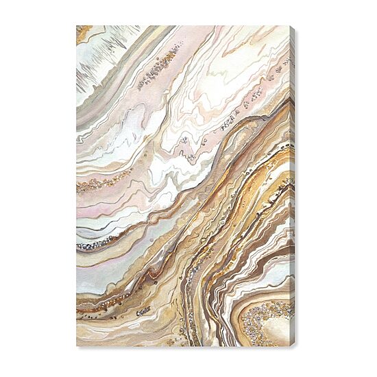 ART REMEDY® "Royal Gold Geode" Giclee Abstract Canvas Art