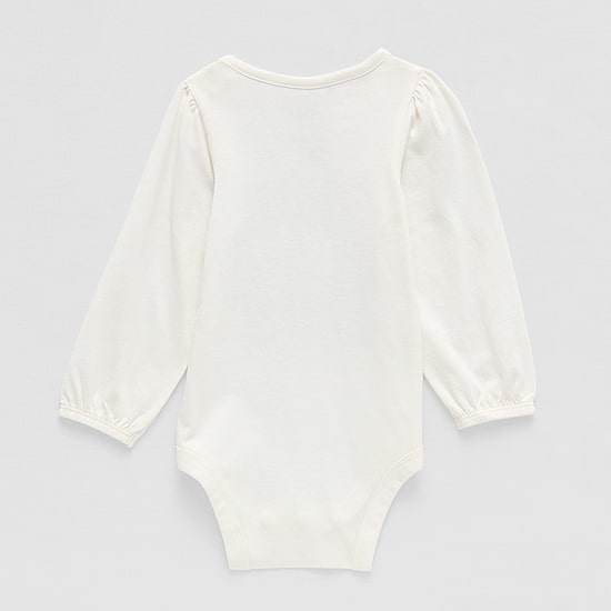 Okie Dokie Baby Girls Round Neck Long Sleeve Bodysuit
