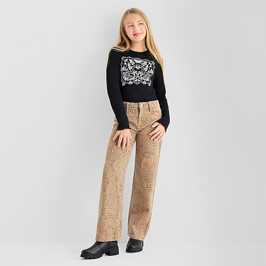 Thereabouts Little & Big Kid Girls Wide Leg Jean
