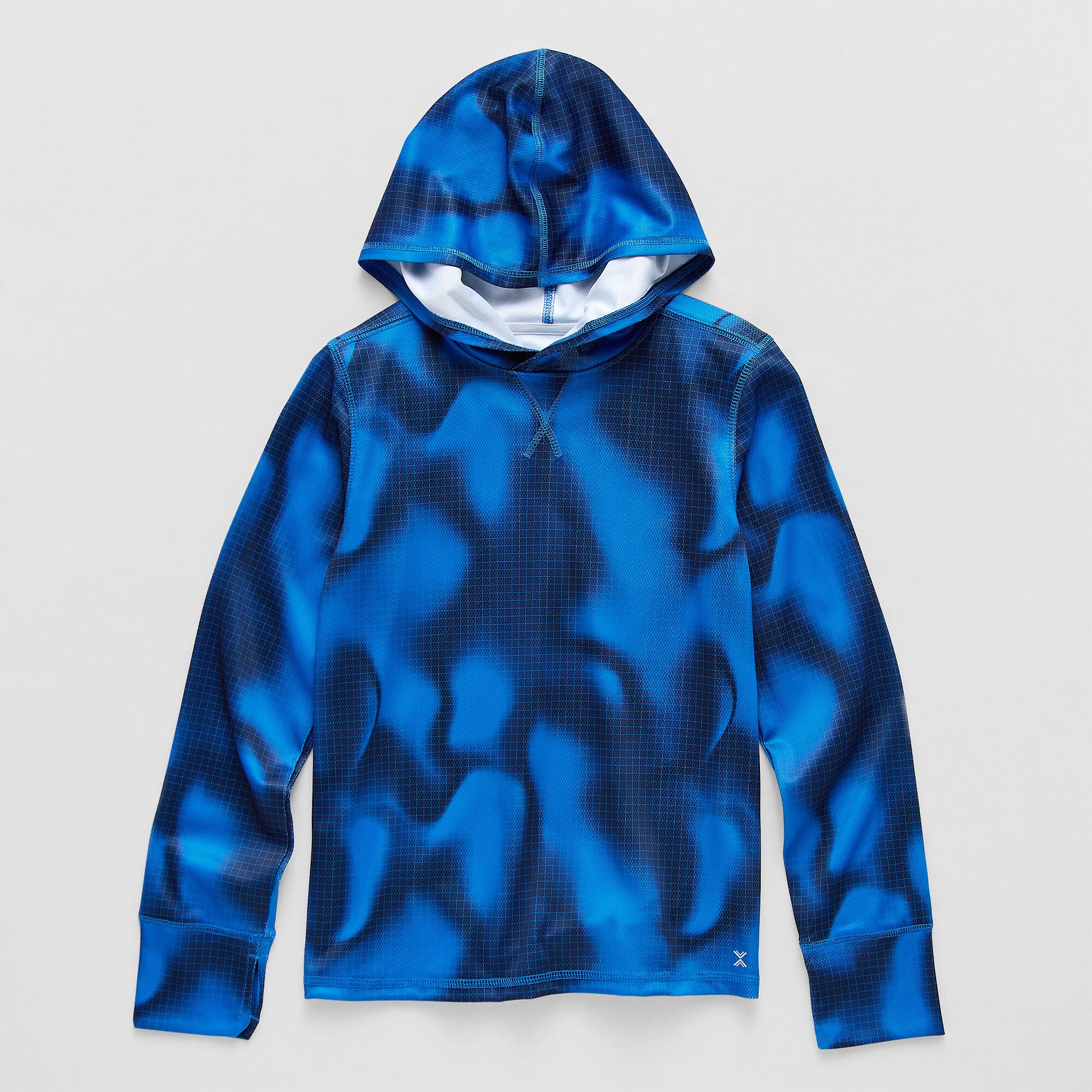 Xersion Little & Big Kid Boys Hooded Long Sleeve Moisture Wicking Active T-Shirt