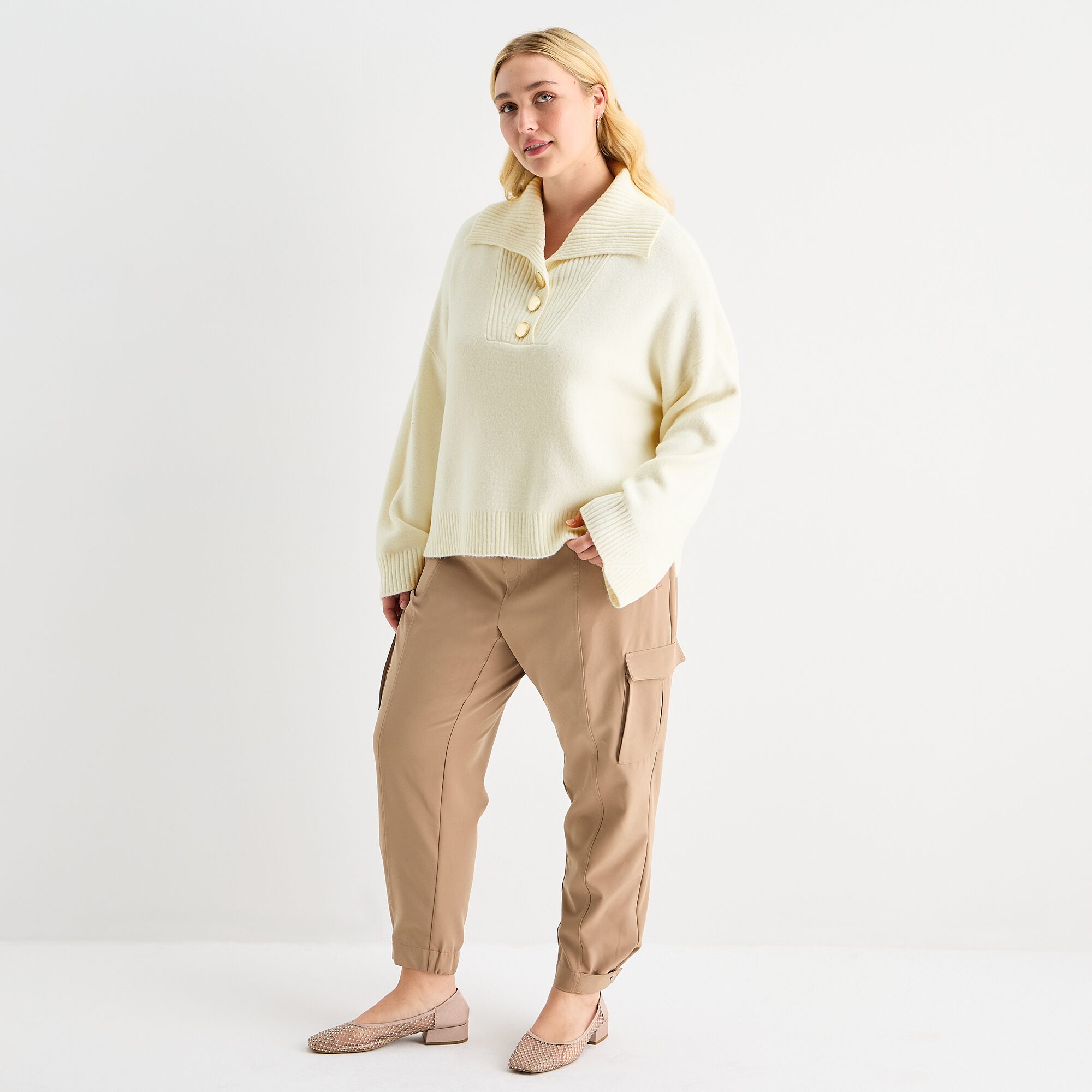 Stylus Plus Womens Long Sleeve Pullover Sweater