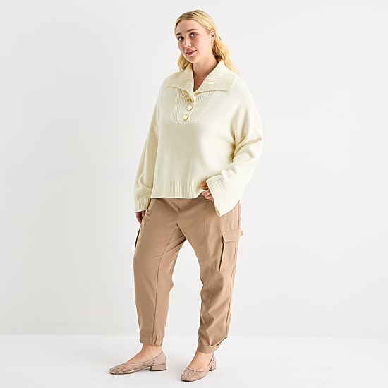Stylus Plus Womens Long Sleeve Pullover Sweater