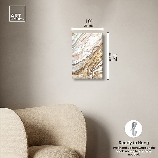 ART REMEDY® "Royal Gold Geode" Giclee Abstract Canvas Art
