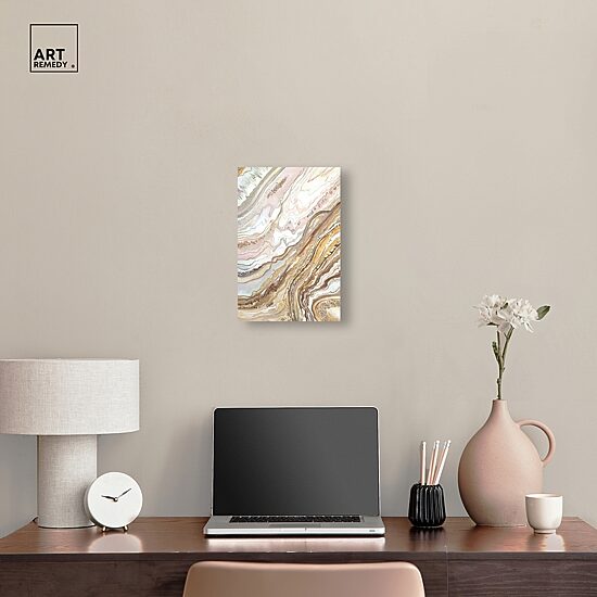 ART REMEDY® "Royal Gold Geode" Giclee Abstract Canvas Art