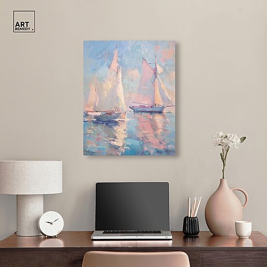 ART REMEDY® "Set Sail" Giclee Nautical And Coastal Canvas Art
