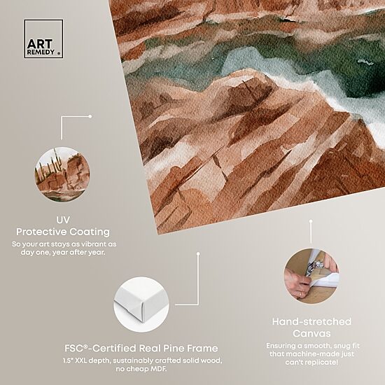 ART REMEDY® "Hot Springs In June" Giclee Nature And Landscape Canvas Art