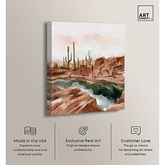 ART REMEDY® "Hot Springs In June" Giclee Nature And Landscape Canvas Art