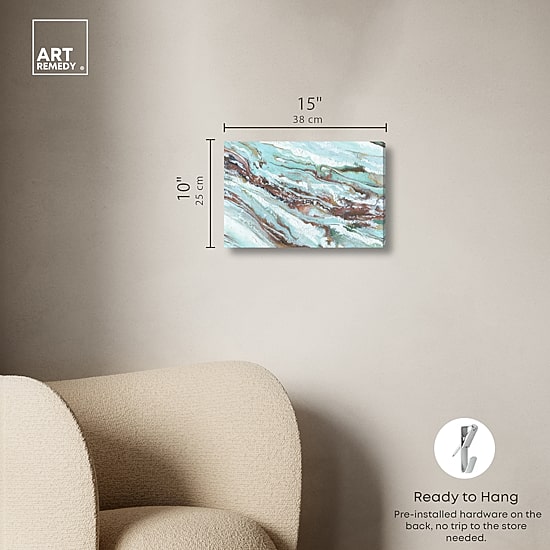 ART REMEDY® "Mint Waves" Giclee Abstract Canvas Art