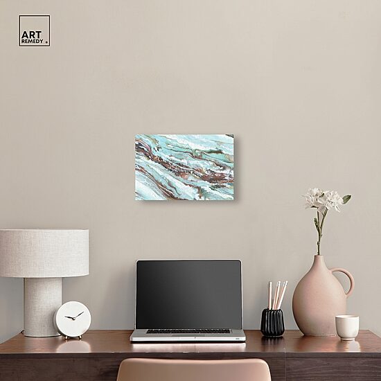 ART REMEDY® "Mint Waves" Giclee Abstract Canvas Art