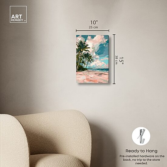 ART REMEDY® "Palms Under The Sun" Giclee Nature And Landscape Canvas Art