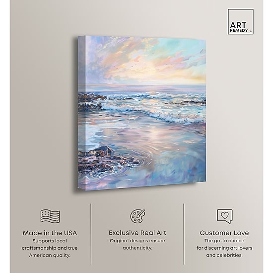 ART REMEDY® "Dreamy Shoreline" Giclee Nature And Landscape Canvas Art