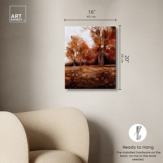 ART REMEDY® "November Landscape" Giclee Nature And Landscape Canvas Art
