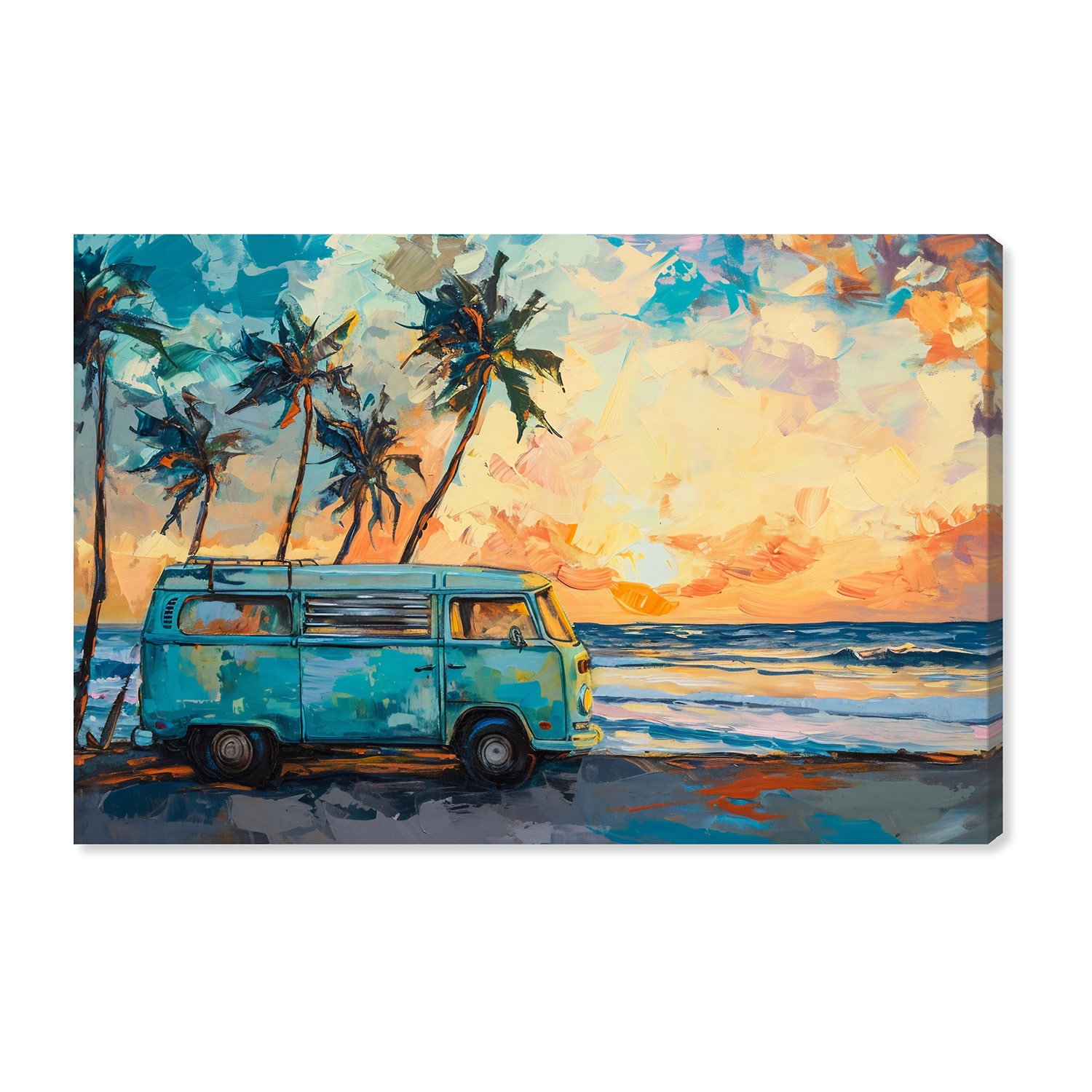 ART REMEDY® "Old School Spring Break" Giclee Entertainment And Hobbies Canvas Art