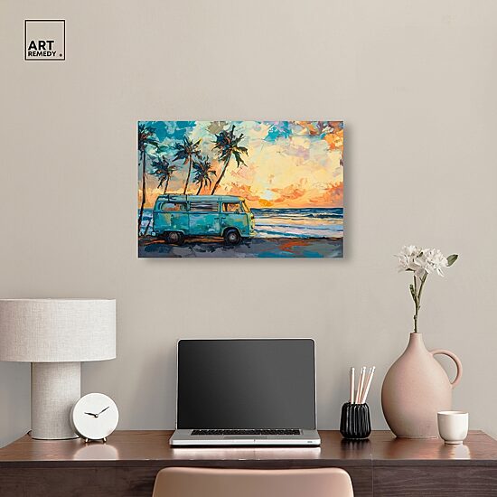 ART REMEDY® "Old School Spring Break" Giclee Entertainment And Hobbies Canvas Art