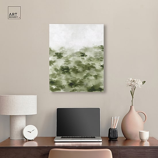 ART REMEDY® "Foggy Rainforest" Giclee Nature And Landscape Canvas Art