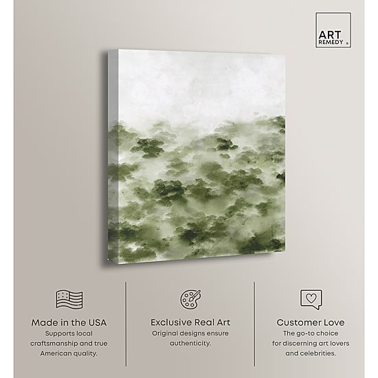 ART REMEDY® "Foggy Rainforest" Giclee Nature And Landscape Canvas Art