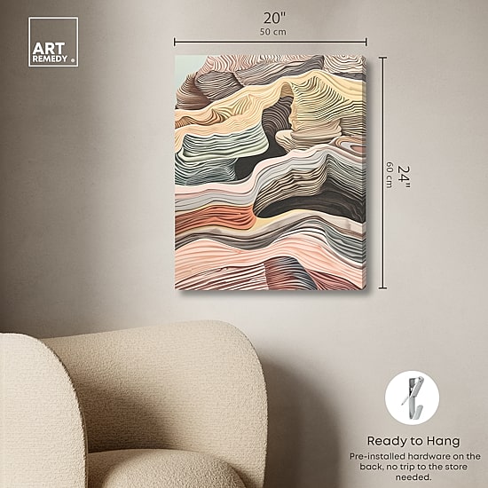 ART REMEDY® "Coyote Tan" Giclee Abstract Canvas Art