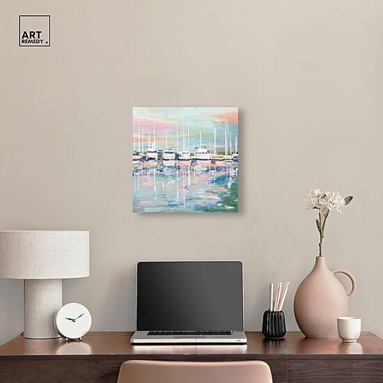 ART REMEDY® "Coastal Dock" Giclee Nautical And Coastal Canvas Art