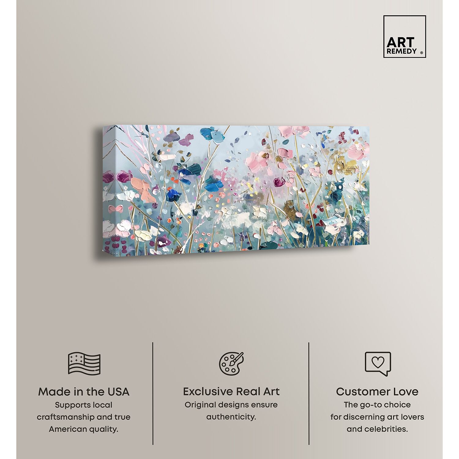 ART REMEDY® "Blue Forest Ii" Giclee Floral And Botanical Canvas Art