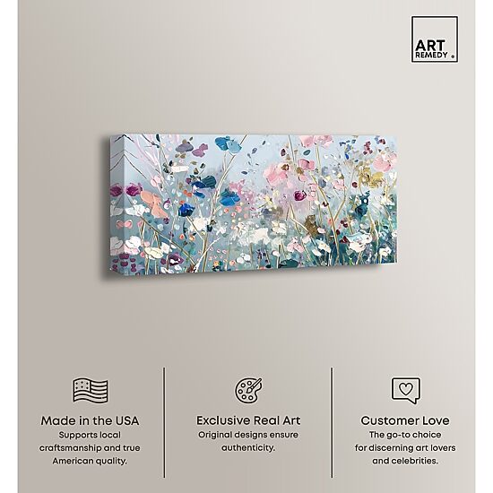ART REMEDY® "Blue Forest Ii" Giclee Floral And Botanical Canvas Art