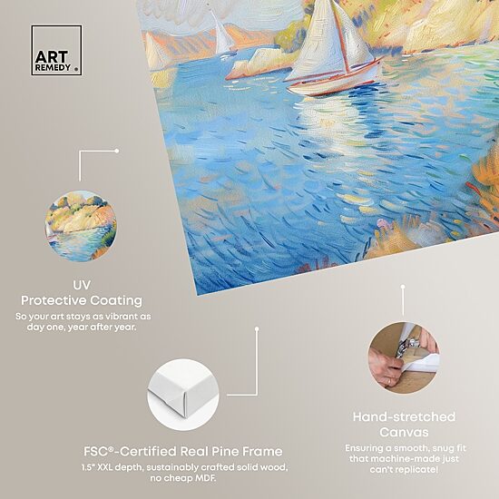 ART REMEDY® "Sail Off In The Morning" Giclee Transportation Canvas Art