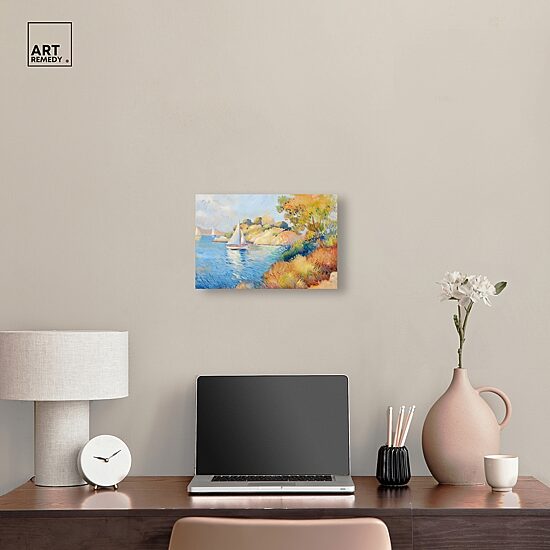 ART REMEDY® "Sail Off In The Morning" Giclee Transportation Canvas Art