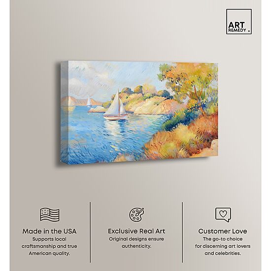 ART REMEDY® "Sail Off In The Morning" Giclee Transportation Canvas Art