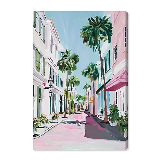 ART REMEDY® "Down The Avenue" Giclee Cities And Skylines Canvas Art