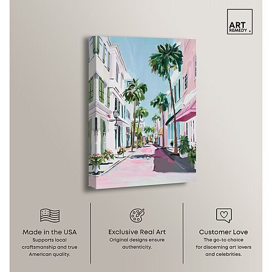 ART REMEDY® "Down The Avenue" Giclee Cities And Skylines Canvas Art