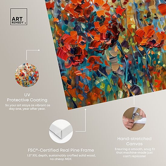 ART REMEDY® "Beautiful Garden Bloom" Giclee Floral And Botanical Canvas Art