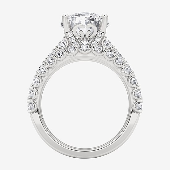 Grown Gorgeous (F,Vs2) Womens 6 1/10 Ct. T.W. Lab Grown White Diamond 14K Gold or Platinum Oval Side Stone Bridal Set