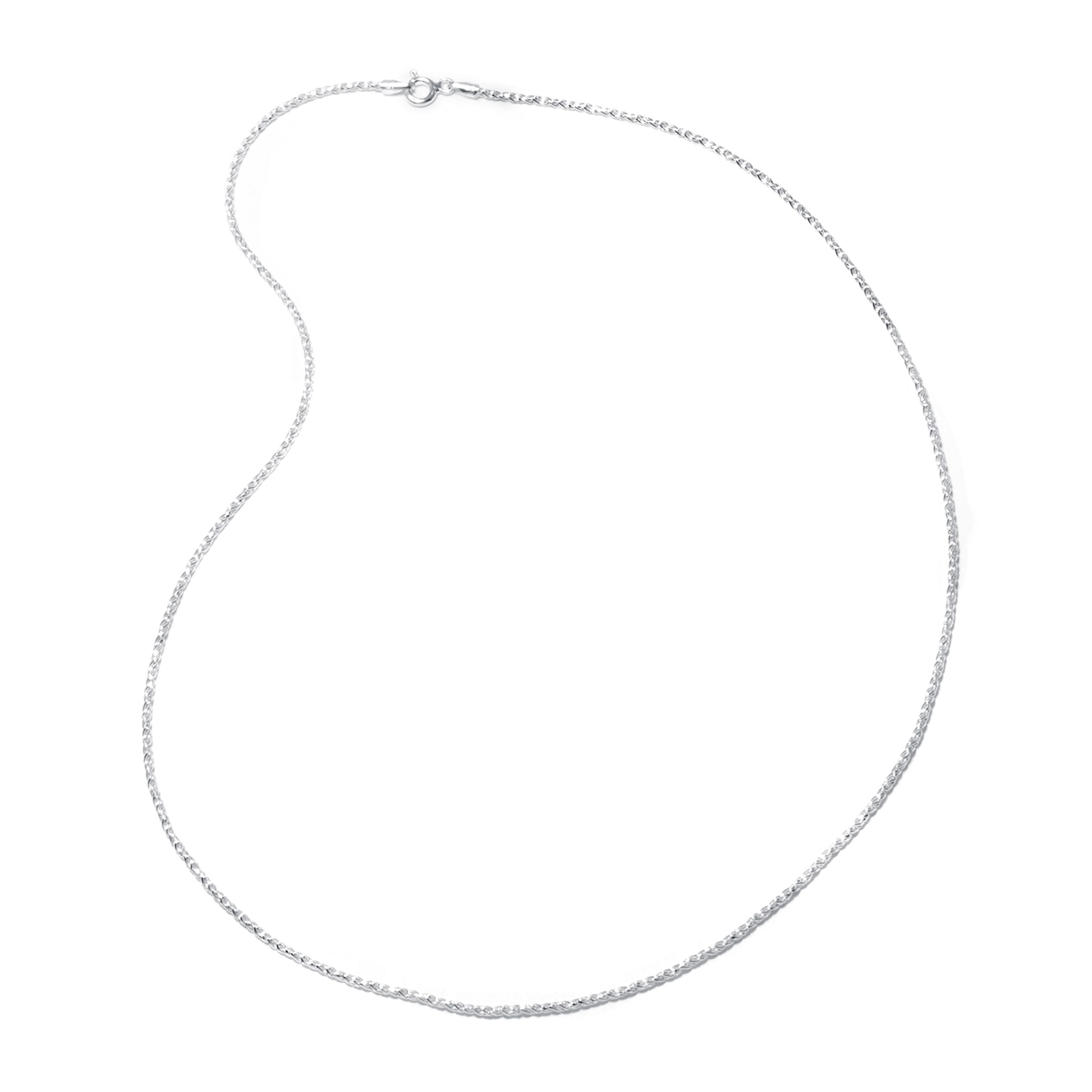 Silver Treasures Made In Italy Sterling Silver 16-24" Round Sparkle Chain Necklace