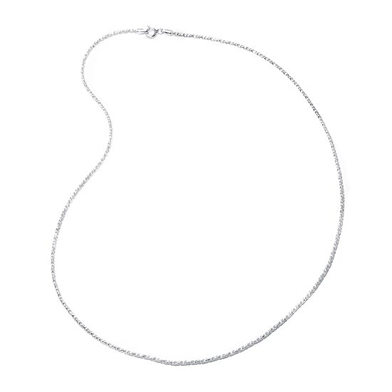 Silver Treasures Made In Italy Sterling Silver 16-24" Round Sparkle Chain Necklace
