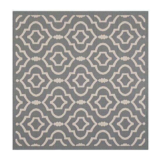Safavieh Courtyard Collection Meryll Geometric Indoor/Outdoor Square Area Rug