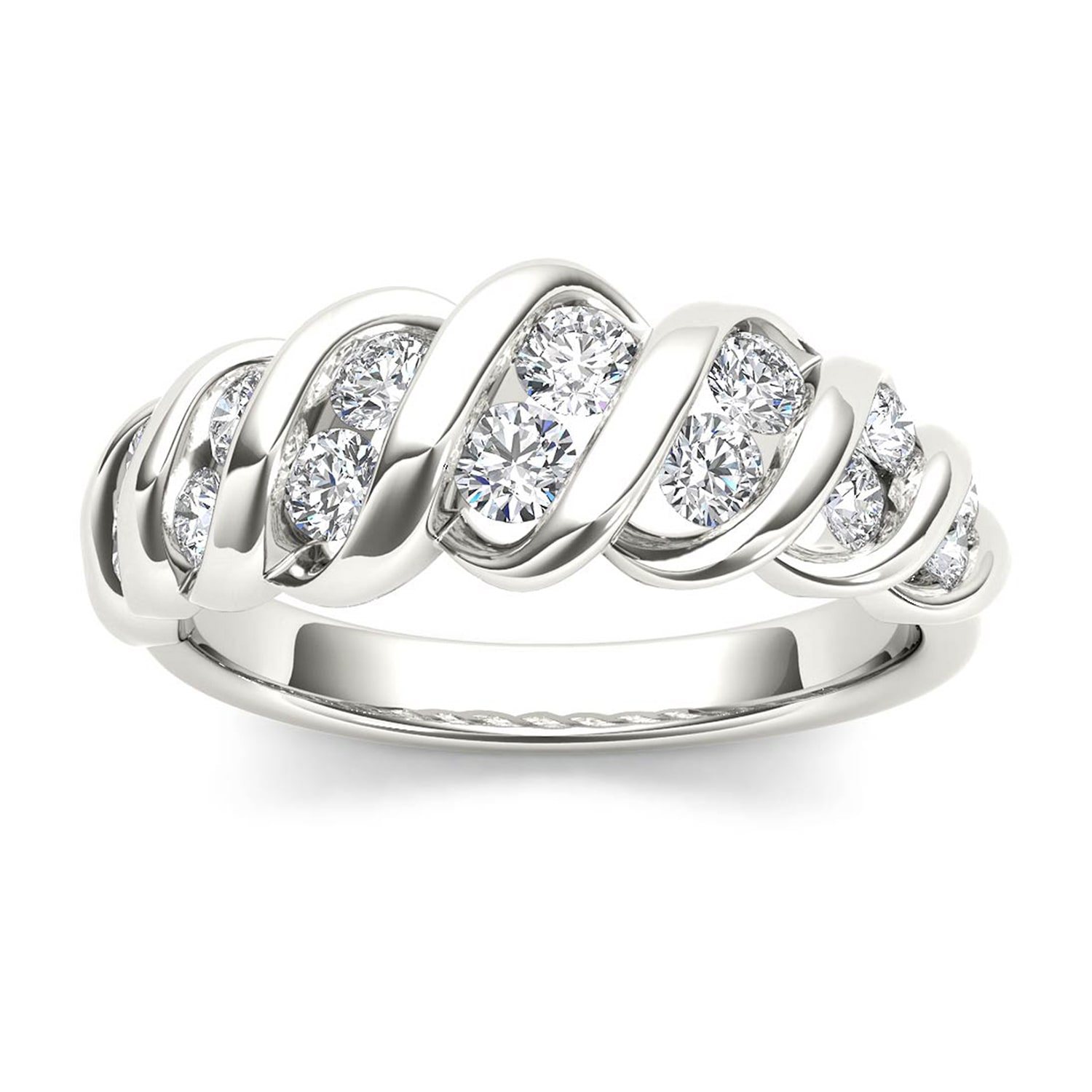 Womens 3.5MM 3/4 CT. T.W. Natural White Diamond 14K Gold Anniversary Wedding Band