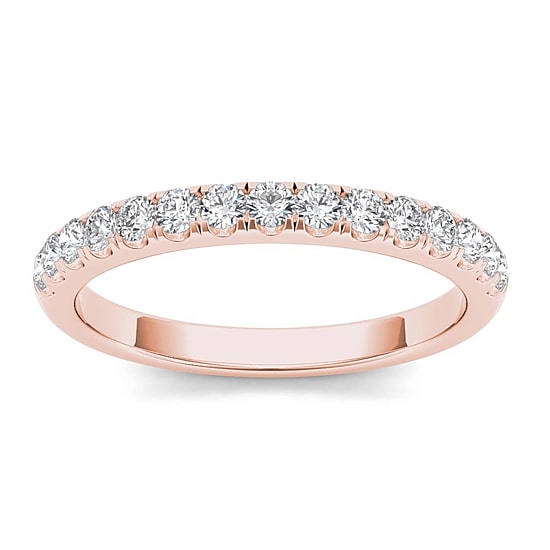 Womens 2MM 1/3 CT. T.W. Natural White Diamond 10K Gold Eternity Wedding Band