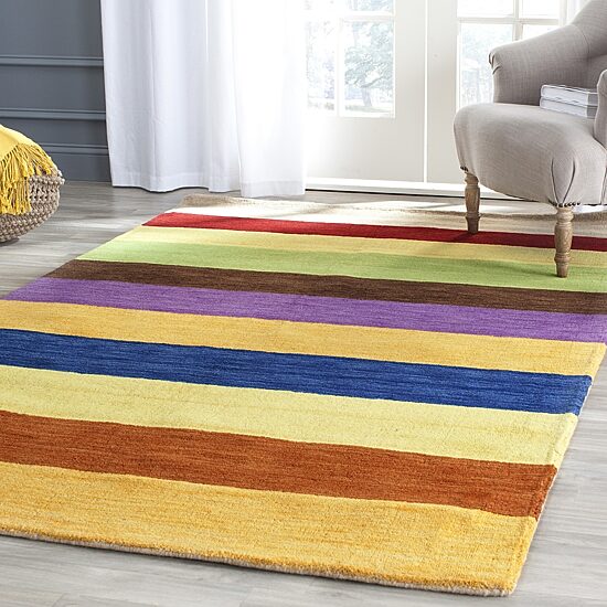Safavieh Himalaya Collection Jessalyn Striped Square Area Rug