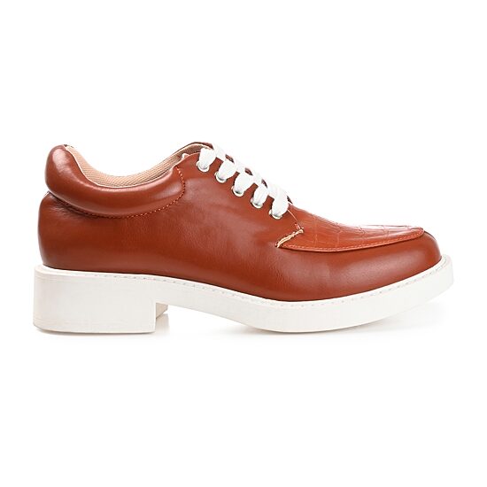 Journee Collection Aliah Womens Round Closed Toe Oxford Shoes