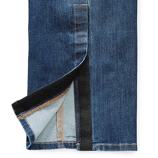 St. John's Bay Secretly Slender Womens Plus Mid Rise Adaptive Hidden Access Opening Straight Leg Jean