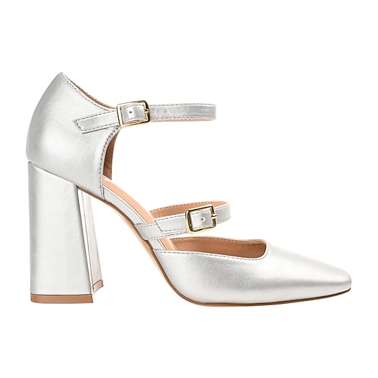 Journee Collection Isadorah-Wd Womens Square Closed Toe Block Heel Pumps