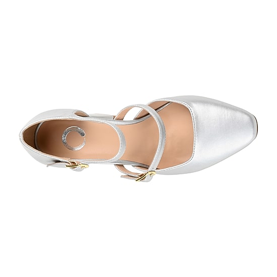 Journee Collection Isadorah-Wd Womens Square Closed Toe Block Heel Pumps