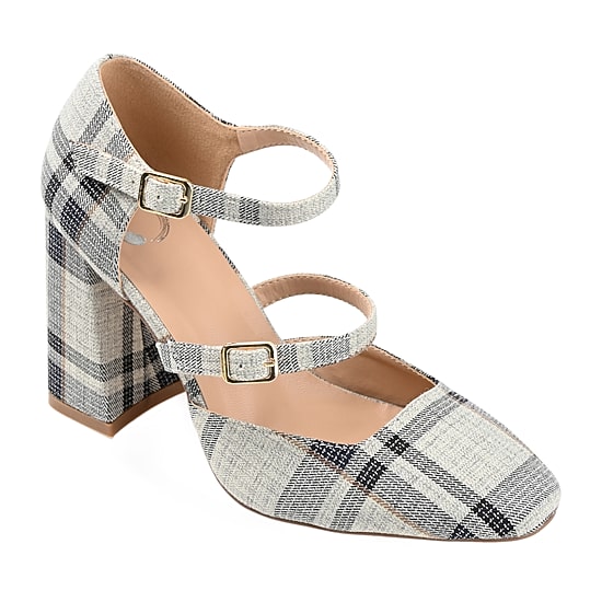 Journee Collection Isadorah-Wd Womens Square Closed Toe Block Heel Pumps