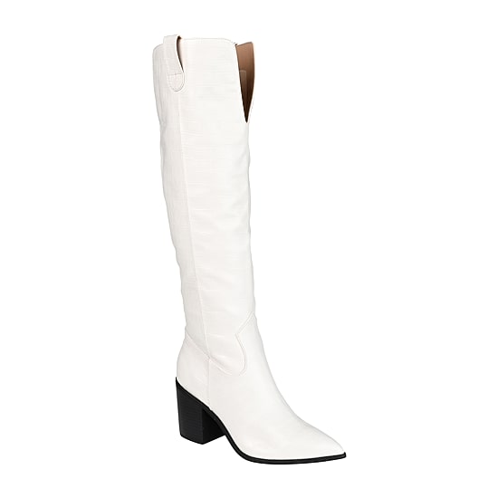 Journee Collection Womens Therese Stacked Heel Cowboy Boots