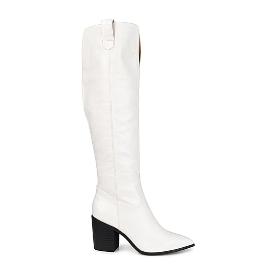 Journee Collection Womens Therese Stacked Heel Cowboy Boots
