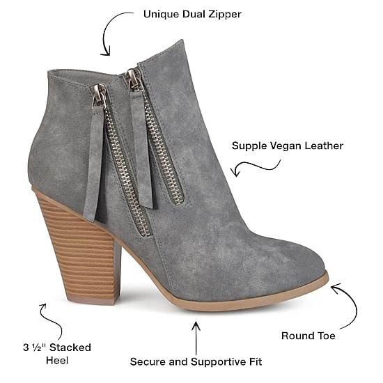 Journee Collection Womens Vally Stacked Heel Booties