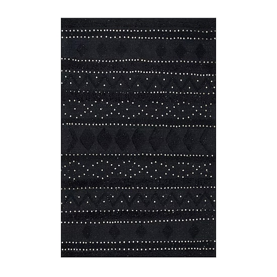 nuLoom Durden High Low Geometric Wool Woven Rug