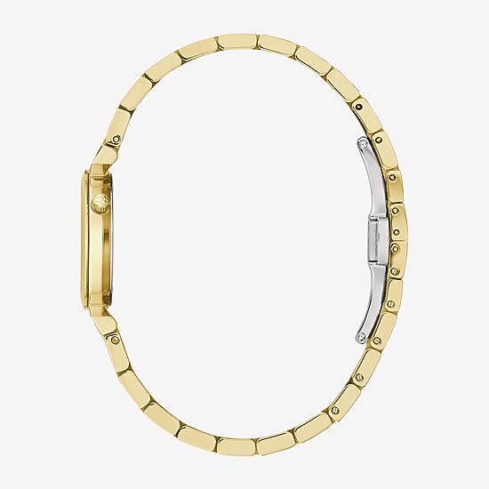 Bulova Classic Womens Diamond Accent Gold Tone Stainless Steel Bracelet Watch 97p173