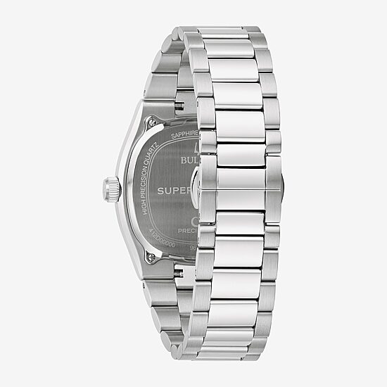 Bulova Mens Silver Tone Stainless Steel Bracelet Watch 96b439