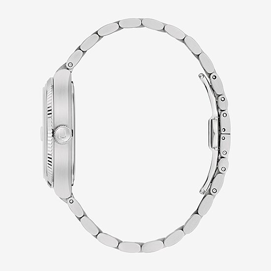 Bulova Mens Silver Tone Stainless Steel Bracelet Watch 96b439